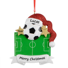 Load image into Gallery viewer, Personalized Christmas Ornament Custom Sports Keepsake Mr. Soccer
