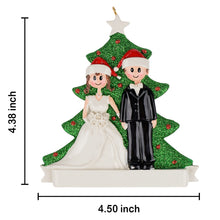 Load image into Gallery viewer, Personalized Christmas Ornament Wedding Couple
