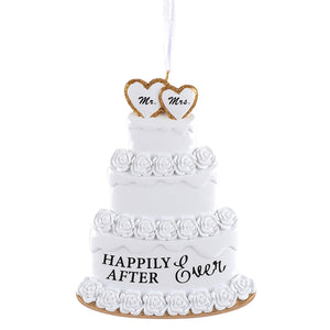 Personalized Christmas Ornament Wedding Cake