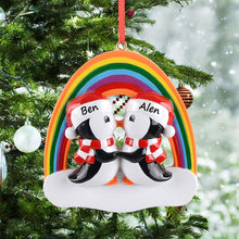 Load image into Gallery viewer, Personalized Gift for Christmas LGBT Penguin Love Couple Ornament
