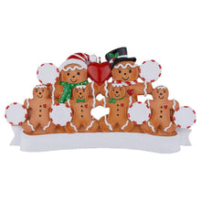 Load image into Gallery viewer, Personalized Christmas Ornament Gingerbread Family
