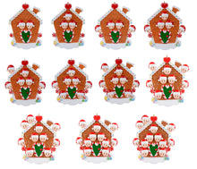 Load image into Gallery viewer, Christmas Customize Gift Ornament Holiday Decoration Gingerbread House Family

