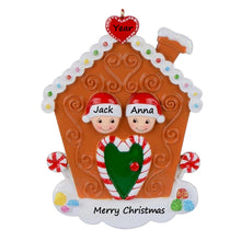Load image into Gallery viewer, Personalized Christmas Ornament Gingerbread House Family 2
