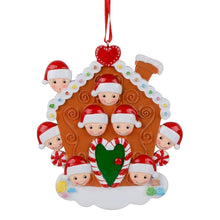 Load image into Gallery viewer, Customize Ornament Christmas Gift Gingerbread House Family 8
