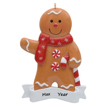 Load image into Gallery viewer, Personalized Christmas Ornament Ginger Bread Ornament Girl/Boy
