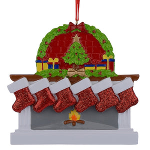 Personalized Family Ornament Christmas Tree Decoration Ornament Fireplace stockings Family