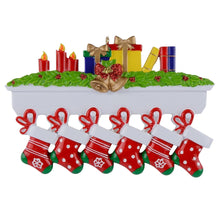 Load image into Gallery viewer, Christmas Personalized Ornament Mantel stockings Family
