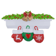 Load image into Gallery viewer, Personalized Christmas Ornament Mantel Gloves Family
