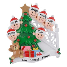Load image into Gallery viewer, Personalized Ornament Christmas Morning Family 6
