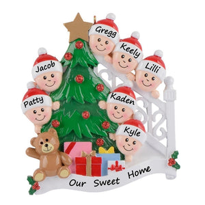 Personalized Ornament Christmas Morning Family7