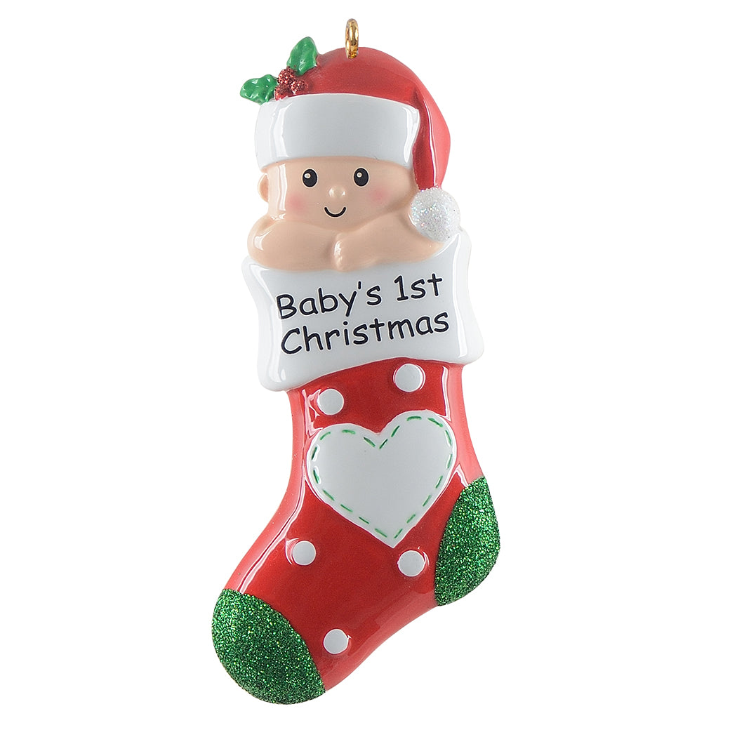 2024 Personalized Baby's 1st Christmas Red Christmas Ornament Holiday Memory