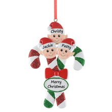 Load image into Gallery viewer, Personalized House Ornament Christmas Ornament Elves Family of 3
