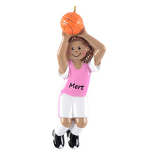 Load image into Gallery viewer, Personalized Christmas Sport Ornament Basketball Girl Ethnic
