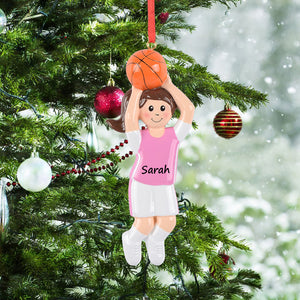 Personalized Christmas Ornament Basketball Girl