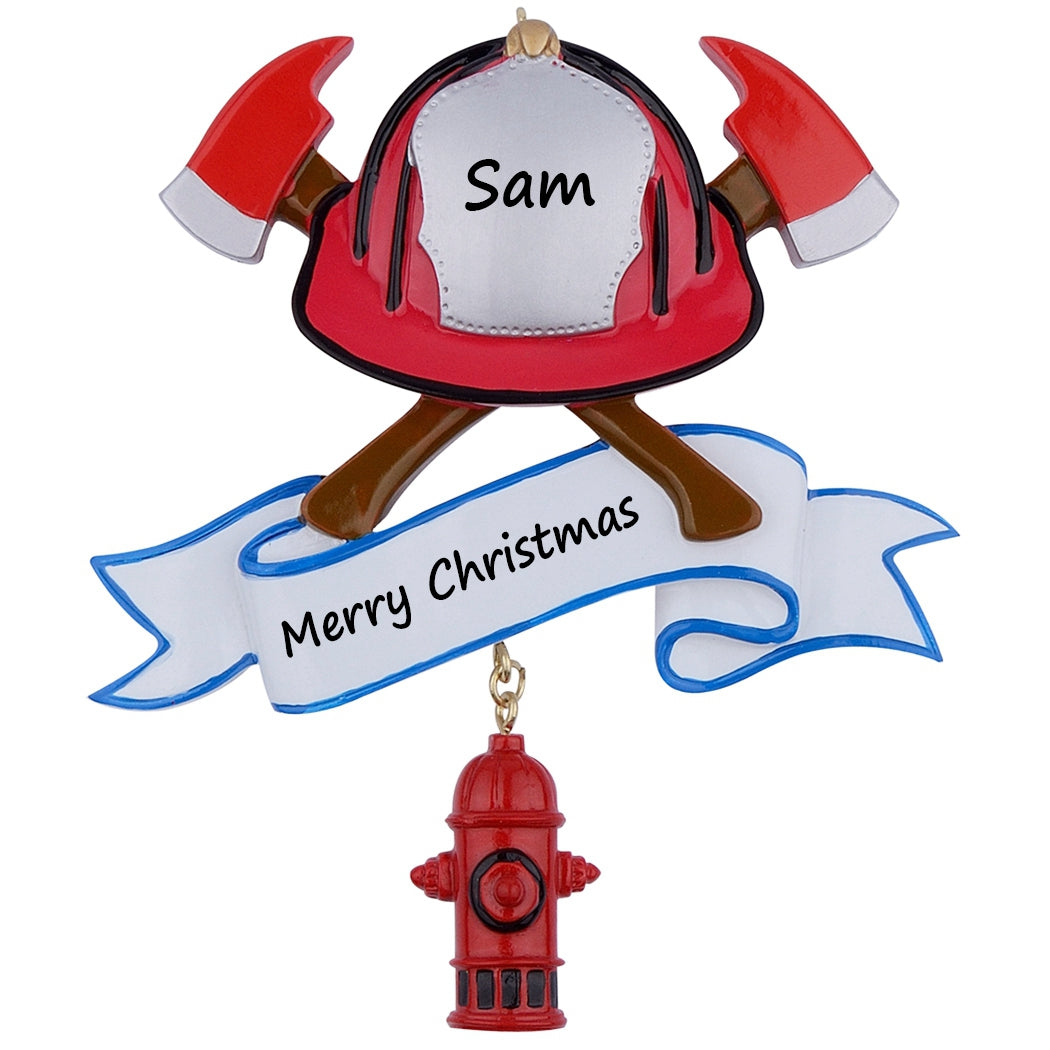 Personalized Christmas Occupation Ornament Firefighter