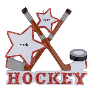 Personalized Christmas Sport Ornament Ice Hockey