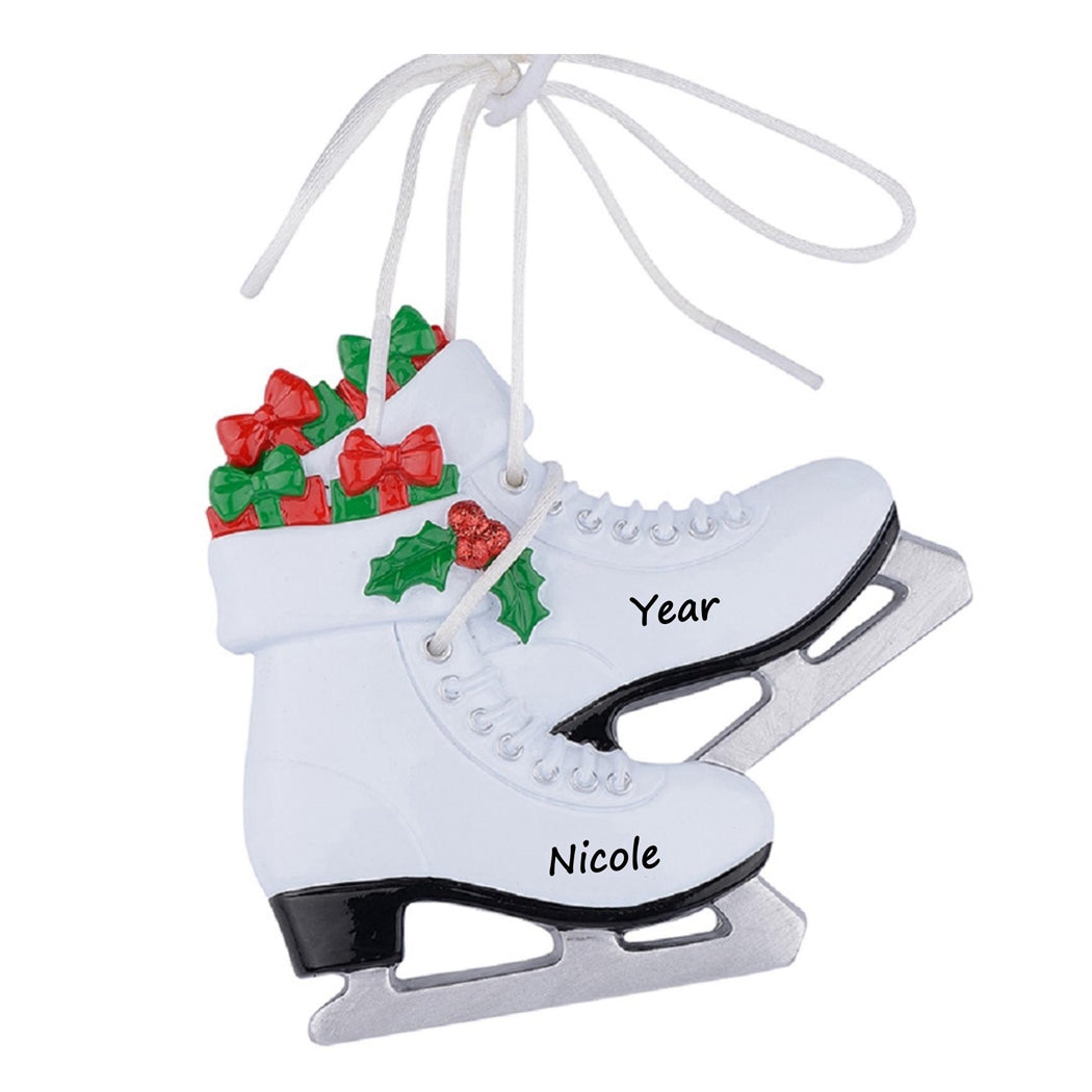 Personalized Sport Ornament Girl Ice Skating shoes