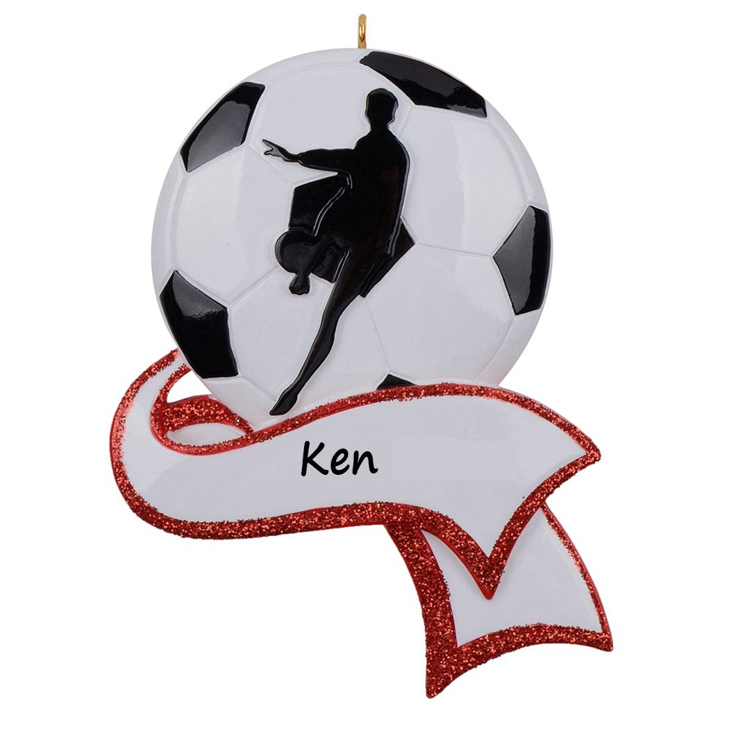 Personalized Christmas Sport Ornament Soceer