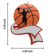 Load image into Gallery viewer, Personalized Christmas Sport Ornament Basketball
