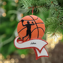 Load image into Gallery viewer, Personalized Christmas Sport Ornament Basketball
