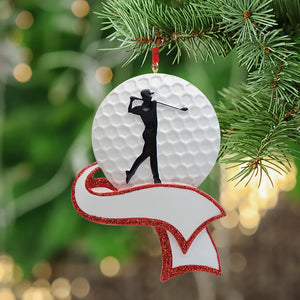 Personalized Christmas Sport Ornament Golf