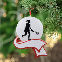 Load image into Gallery viewer, Personalized Christmas Sport Ornament Women&#39;s Hocky
