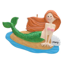 Load image into Gallery viewer, Christmas Gift for Girl Personalized Christmas Ornament Mermaid
