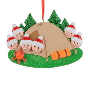 Customized Christmas Gift Ornament Camp Out Family 6