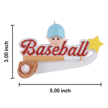 Load image into Gallery viewer, Personalized Christmas Sport Ornament Baseball
