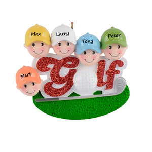 Customized Christmas Decoration Ornament  Sport Gift Golf Friend of 5