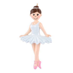 Personalized Christmas Sport Ornament Ballerina Girl Different Color Options