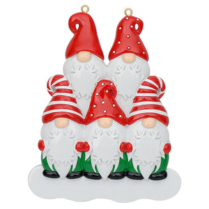 Customize Christmas Ornament Gnomes Family