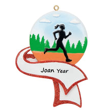 Load image into Gallery viewer, Personalized Christmas Sport Ornament Jogging Girl

