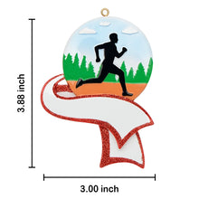 Load image into Gallery viewer, Personalized Christmas Sport Ornament Jogging Boy
