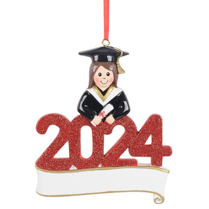 Customize 2024 Christmas Ornament Gift Graduate Boy/Girl