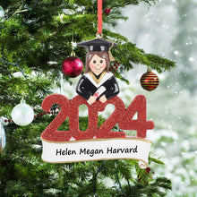 Load image into Gallery viewer, Personalized Gift 2024 Christmas Ornament Graduate Boy/Girl
