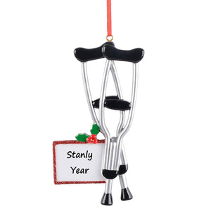 Personalized Spetial Gift Christmas Ornament Crutches