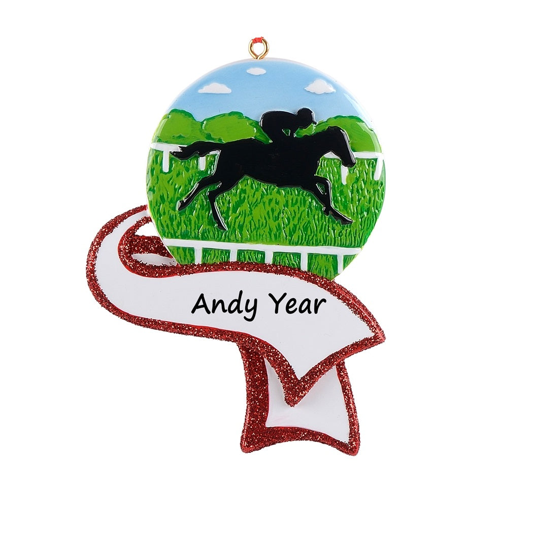 Personalized Christmas Sport Ornament Horse Riding