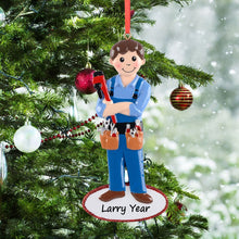 Load image into Gallery viewer, Personalized Christmas Ornament Fix it Boy
