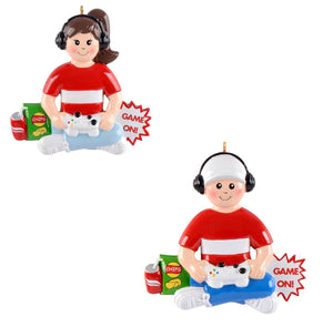 Special Gift Personalized Christmas Ornament Game Player Boy/Girl