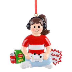 Personalized Christmas Ornament Game Player Boy/Girl