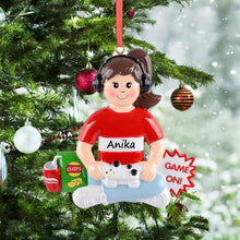 Load image into Gallery viewer, Personalized Christmas Ornament Game Player Boy/Girl
