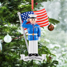 Load image into Gallery viewer, Christmas Gift for Army Department Personalized Military Ornament
