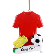 Load image into Gallery viewer, Personalized Christmas Ornament Soccer
