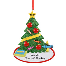 Load image into Gallery viewer, Personalized Gift for School &amp; Teacher Christmas Decoration Ornament A+ Educator
