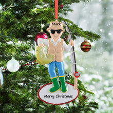 Load image into Gallery viewer, Personalized Fishingman Gift Christmas Decoration Ornament Fisherman
