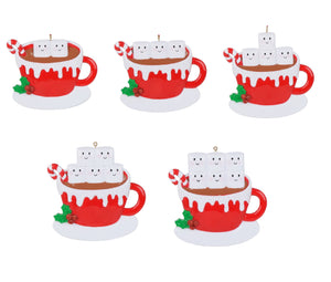 Personalized Christmas Ornament Marshmallo Family