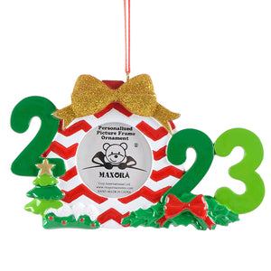 Personalized 2023 Photo Frame Christmas Tree Ornament,Resin