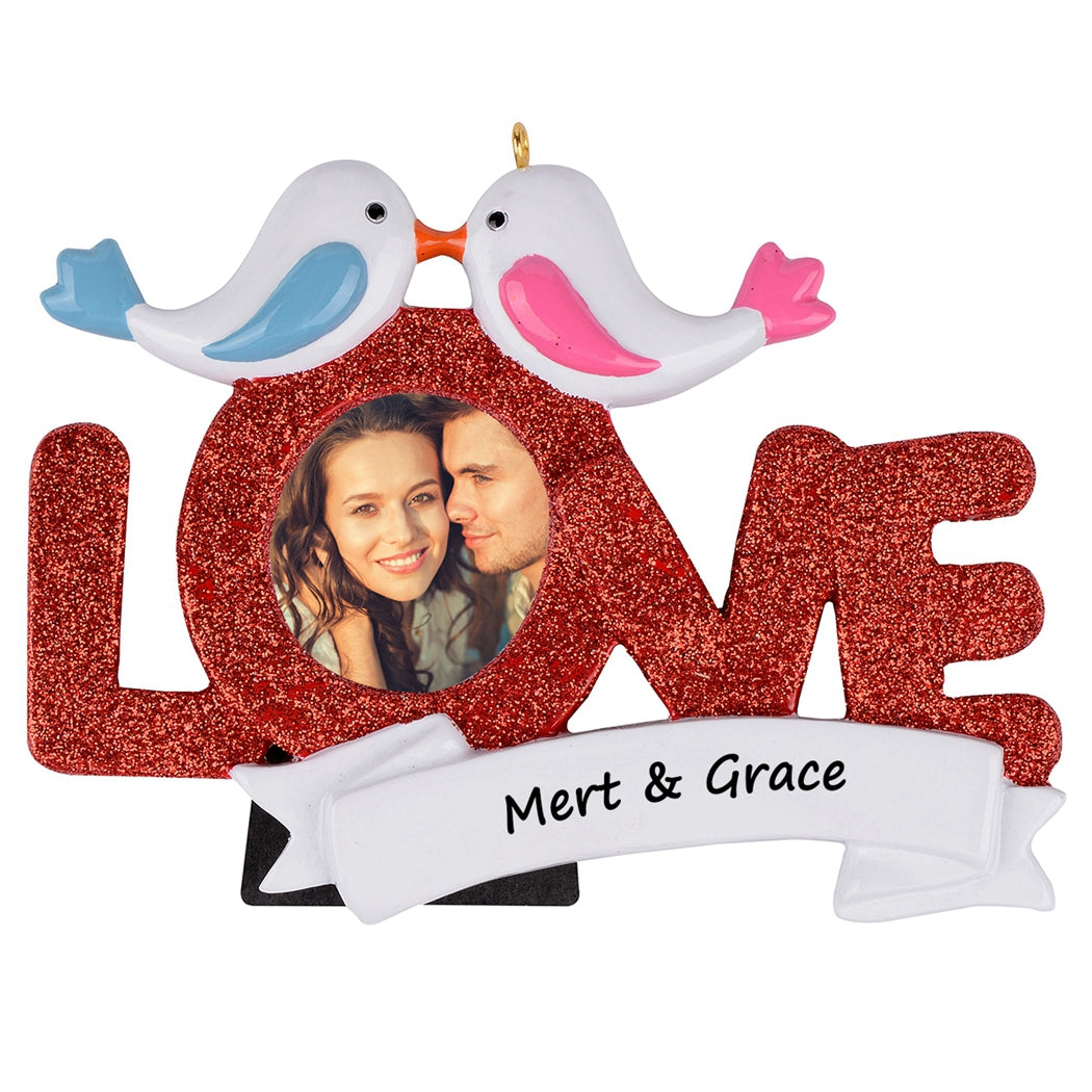 Personalized Christmas Gift for LOVER Photo frame Ornament