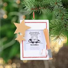 Load image into Gallery viewer, Personalized Christmas Sport Photo Frame Ornament Baseball
